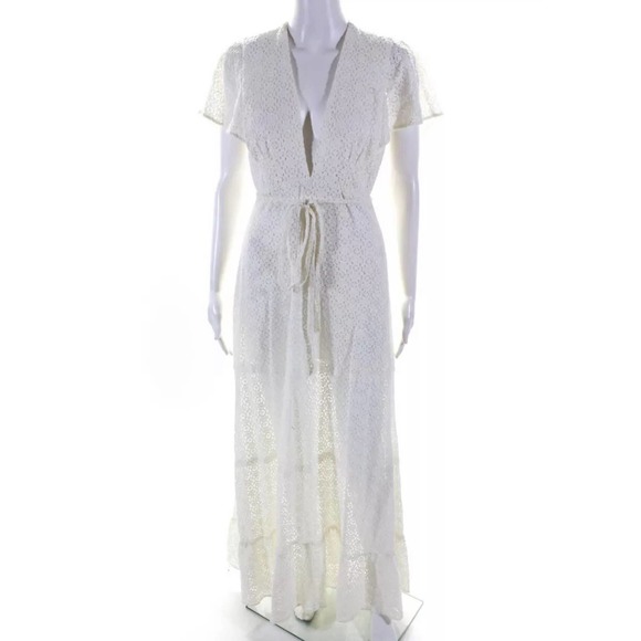 Reformation White Lace Maxi Dress Size 2 - Picture 1 of 13